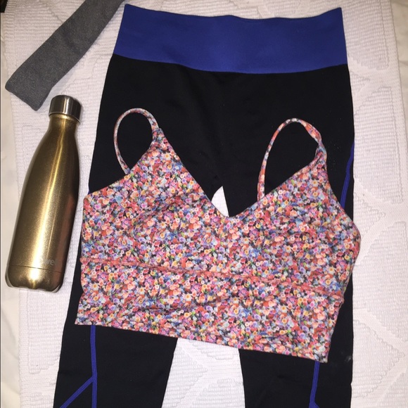 Electric Yoga Capri with Royal Blue Stitching - Picture 2 of 4