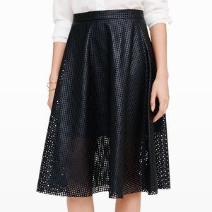Faux leather midi skirt
