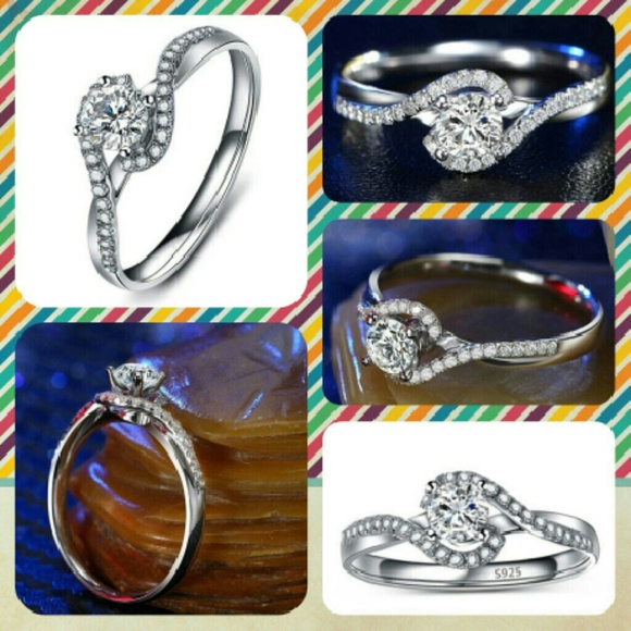 Brand 🆕 Beautiful White Gold Plated CZ Ring?