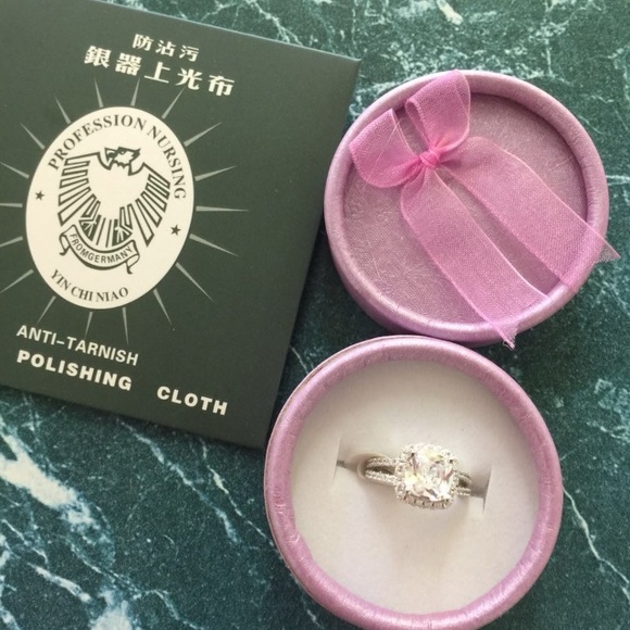 (Size 7) new real silver wedding ring - Picture 2 of 4