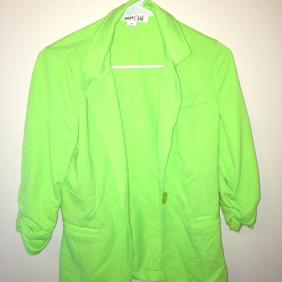 Bright green blazer!