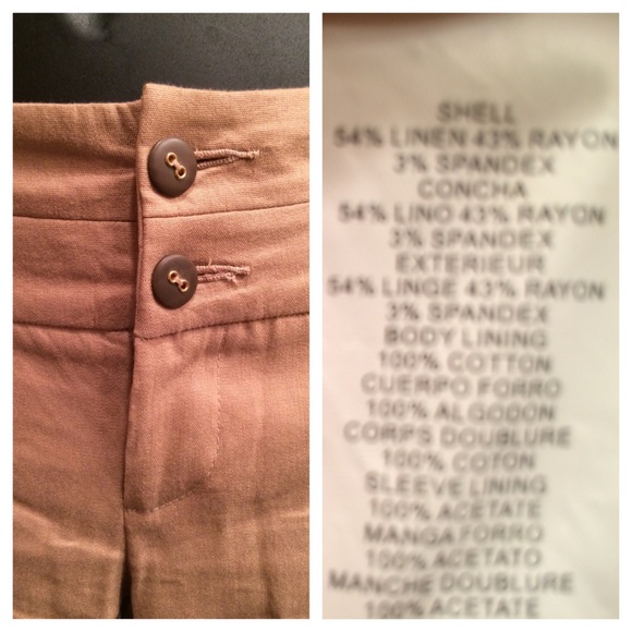 Bebe Sexy Modern Linen suit.  TALL. 36 inseam - Picture 2 of 4