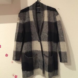 Checkered American Eagle cardigan