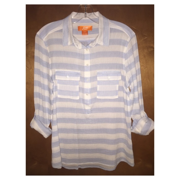Light blue striped blouse 🌾