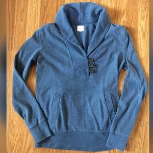 Banana Republic blue button sweatshirt