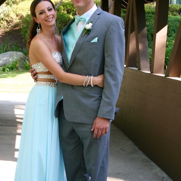 Seafoam prom dress