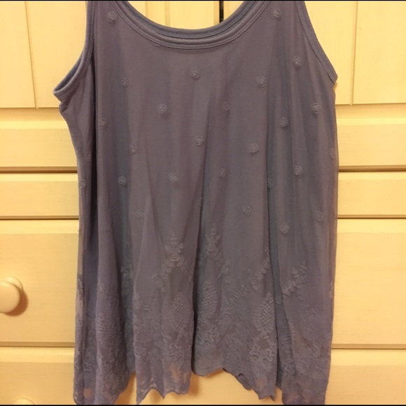 Purple layered lacy tank