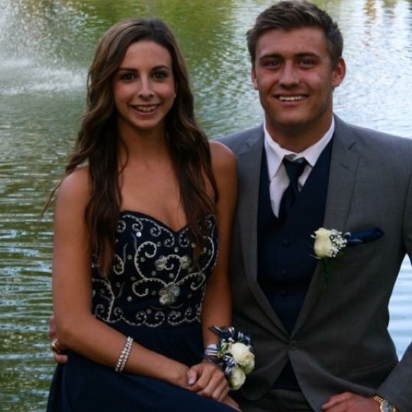 Navy blue prom dress