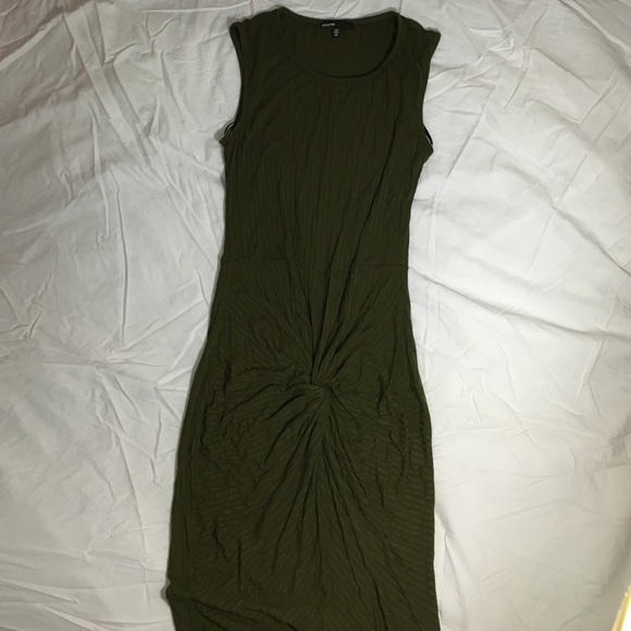 Olive green body con dress!