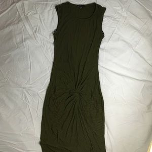 Olive green body con dress!