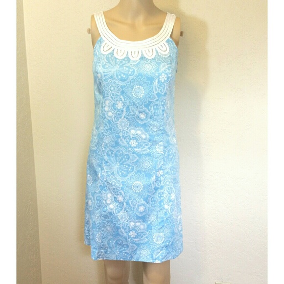 LOFT Dresses & Skirts - Loft Blue & White Shift Dress