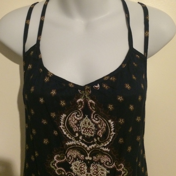 LAST ONE! Navy Border Print Slip Dress - Picture 2 of 3