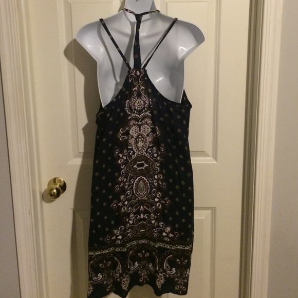 LAST ONE! Navy Border Print Slip Dress - Picture 3 of 3