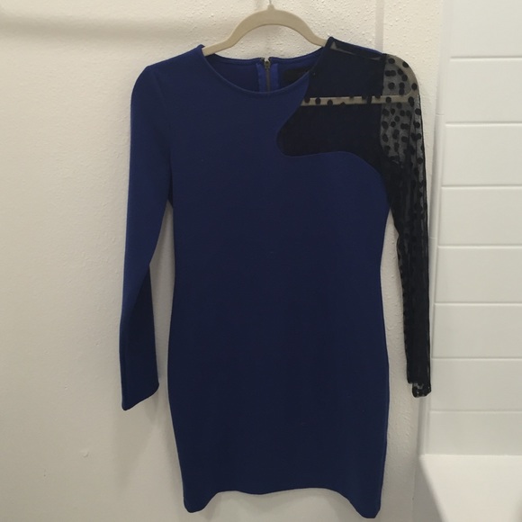 Isabel lu dress with sheer polka dot sleeve - Picture 1 of 4