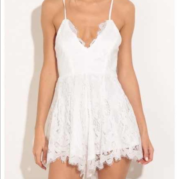 White lace romper