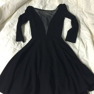 American apparel deep mesh v skater dress