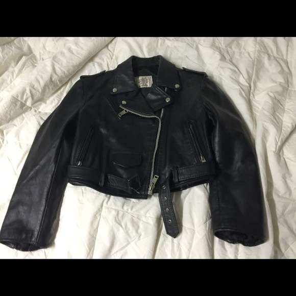 Leather motorcycle jacket