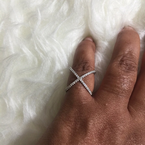 .925 Sterling Silver X CZ Ring - Picture 4 of 4