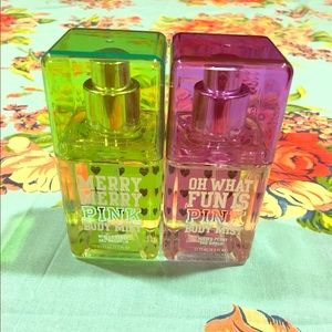 Merry Merry Pink and Oh What Fun Is Pink body mist