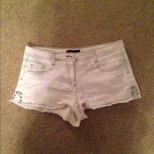 White shorts with studs