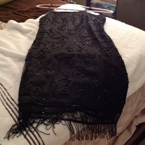 Beautiful beaded black dress