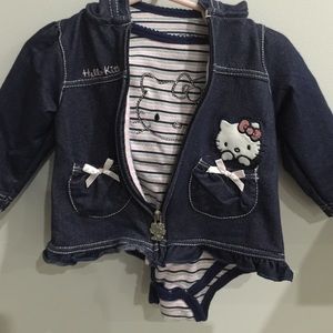 Hello Kitty zip up and onesie