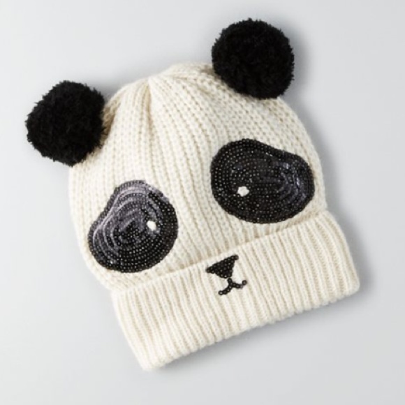 American Eagle Outfitters Accessories - 🐼 New American Eagle Panda Bear Beanie Hat 🐼