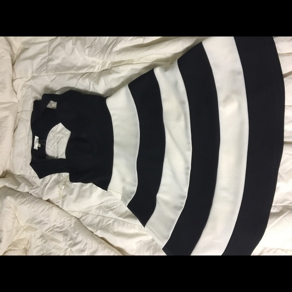 Black and white cut out dress