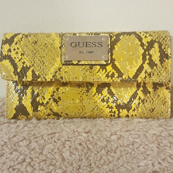 Yellow snakeskin wallet BRAND NEW