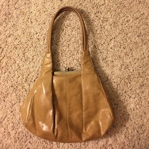 HOBO international camel shoulder purse w/snap top