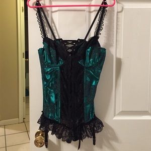 Emerald green corset