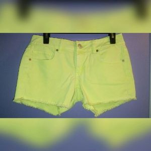 Neon Lime Green American Eagle Shorts.