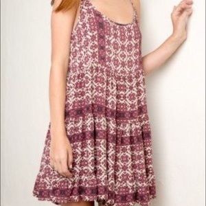 Pink patterned brandy Melville dress