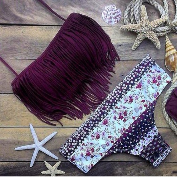 💟SOLD💟 Fringe Top Floral Bikini💟
