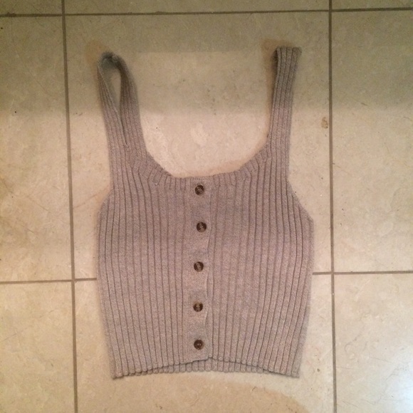 Ribbed tank with buttons - Picture 1 of 1