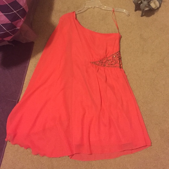 One shoulder Free People chiffon dress