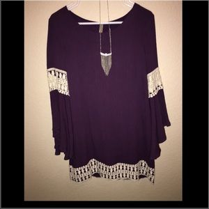 purple boho dress