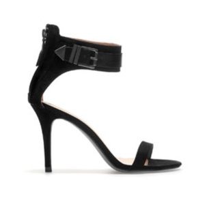 Zara Ankle Strap Suede Leather Heels