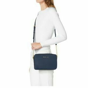 JET SET LARGE SAFFIANO LEATHER CROSSBODY