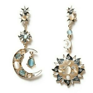Bohemian Sun and Moon Earring & Bracelet Set