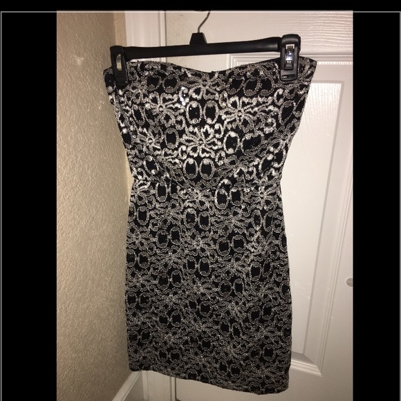 Black and silver dress