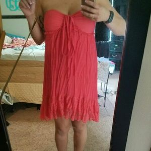 Coral large dress