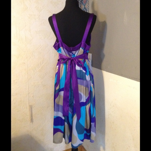 Satin A.P.N.Y. II Color Swirl Dress - Picture 2 of 4