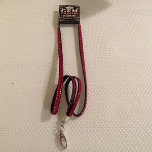 Red Glittery Lanyard ID Holder.