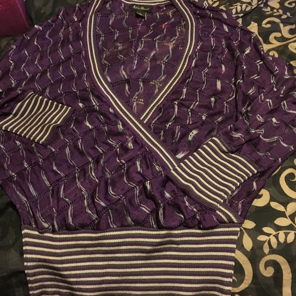 Purple V necks sweater
