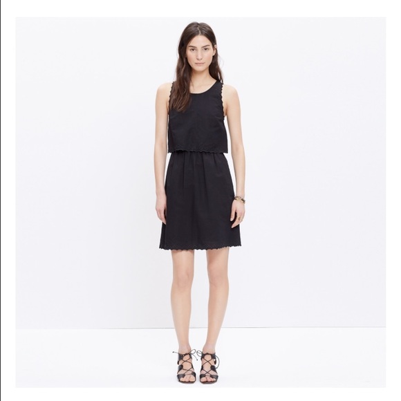 Madewell Eyelet Open-Back Overlay Dress