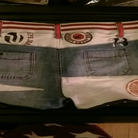 RARE PEPE JEAN SHORTS - Picture 2 of 2