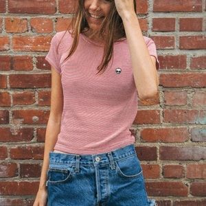 Red Stripped Alien Top