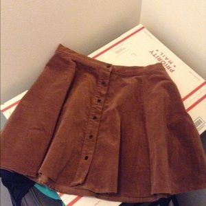 Brown Button Up Skirt