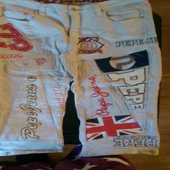 RARE DESIGNER PEPE JEANS CAPRIS - Picture 1 of 3